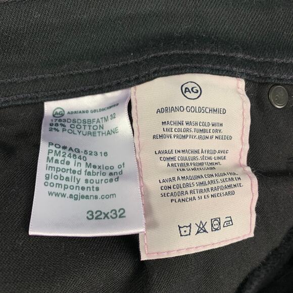 ADRIANO GOLDSCHMIED Size 32 Black Cotton Polyurethane Slim Jeans - Picture 3 of 5